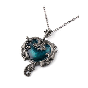 Steampunk Skull Heart Necklace