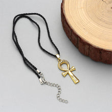 Load image into Gallery viewer, Traditional Egyptian Ankh Necklace Pendant &amp; Rope Chain