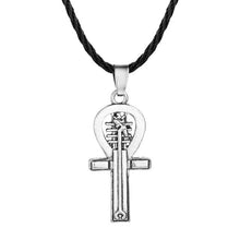Load image into Gallery viewer, Traditional Egyptian Ankh Necklace Pendant &amp; Rope Chain